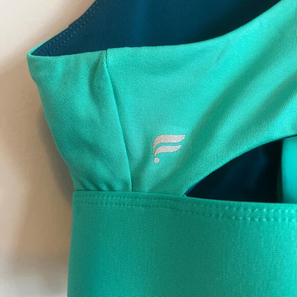 Fabletics Ella High Impact Support Zip Front Sports Bra Teal Aqua XS - Picture 3 of 5